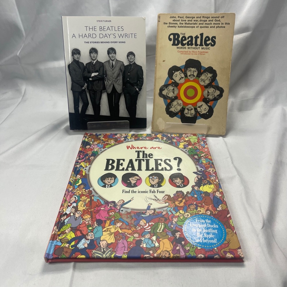 The Beatles Book Lot A Hard Days Write Words Without Music Where are The Beatles